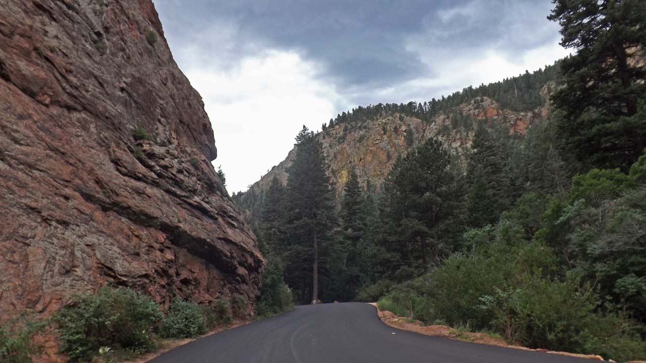 a canyon road